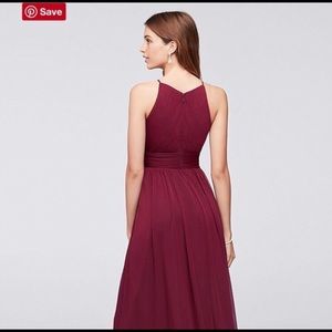 NWOT David’s Bridal Merlot dress